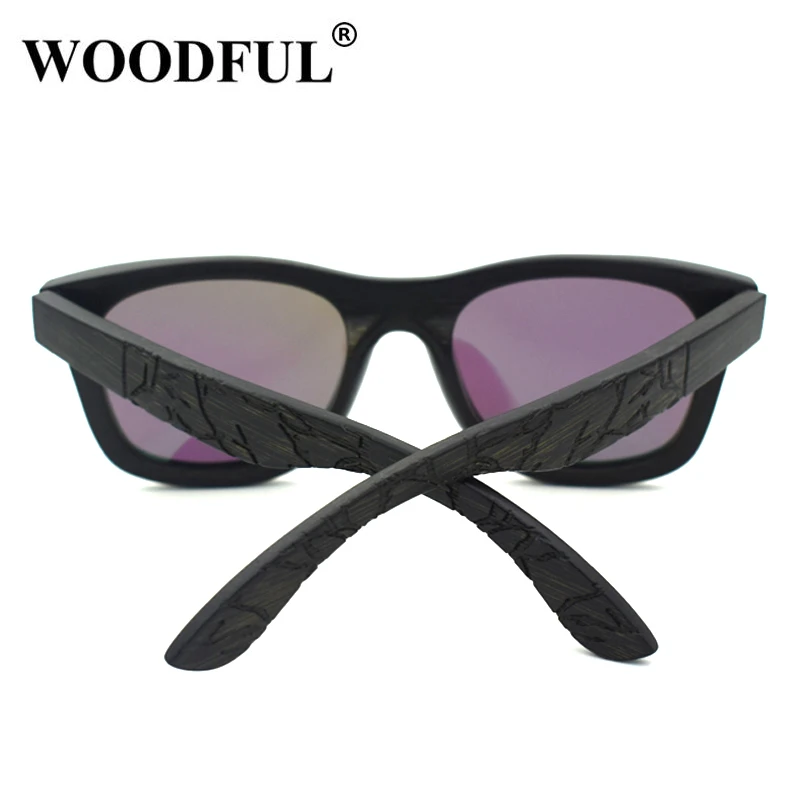 Woodful Sunglasses Polarized UV400 Protection Men Print Design Eyewear Womens Ladies Engraving Bamboo Temple Sun Glasses | Аксессуары