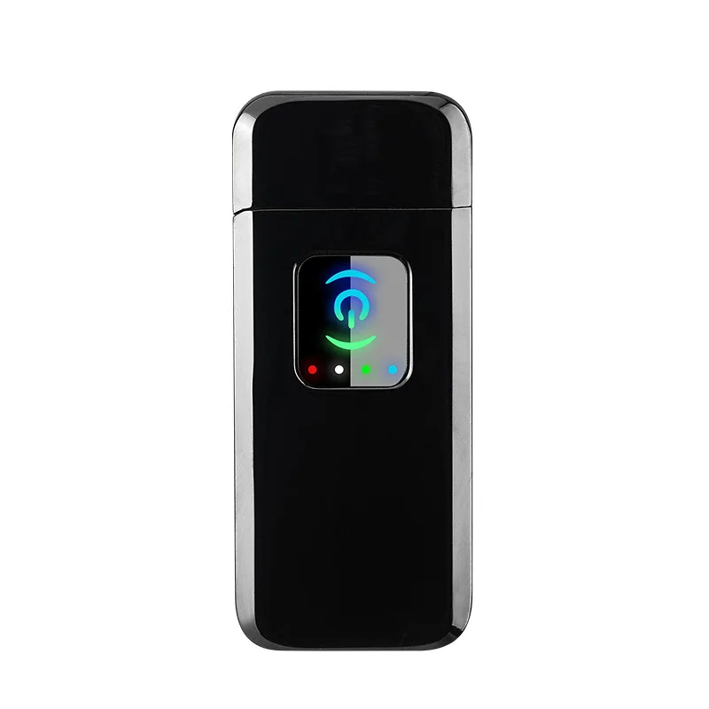 HT-712 металлическая ветрозащитная зарядка USB lcd Индукционная Зажигалка