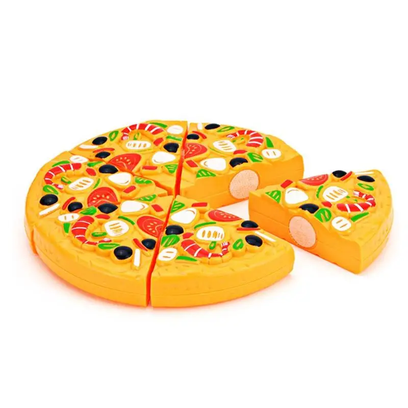 

9pcs Kids Pizza Slices Toppings Dinner Kitchen Pretend Play DIY Pretend Play Fruit Cutting Birthday Cake Kitchen Food Toys Sets
