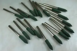 10 конических резиновых полировальных насадок, абразивные шлифовальные сверла 4 мм