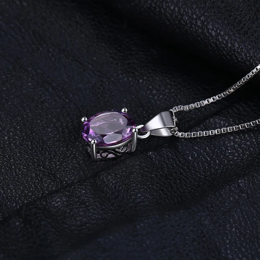 Jewelrypalace Овальный 1.7ct натуральный фиолетовый аметисты камень пасьянс подвеска
