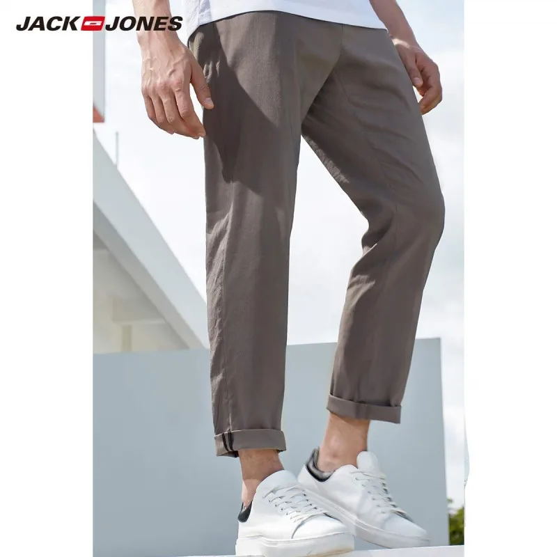 Мужские льняные шаровары JackJones облегающие деловые Повседневные Удобные брюки |