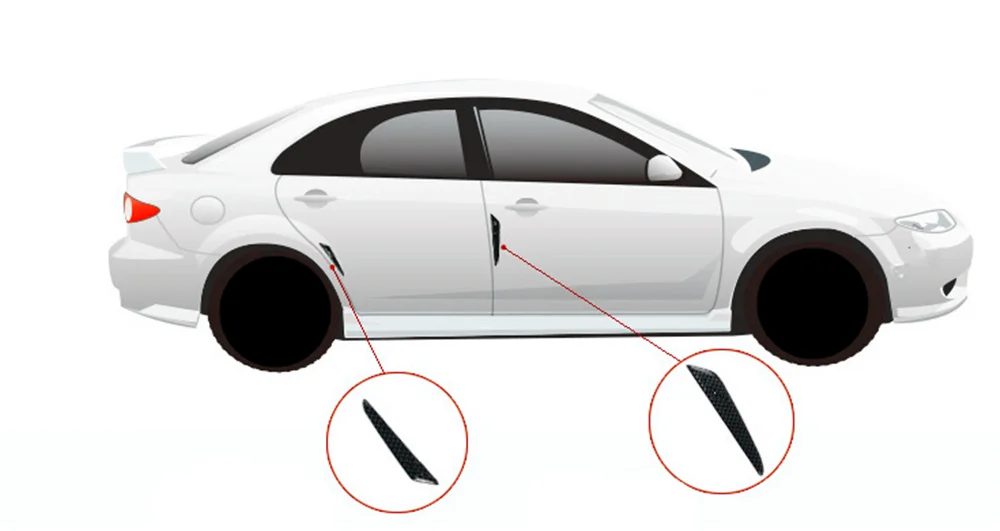 Автозапчасти Toyota Hilux углеродное волокно наклейка бампера боковой двери бампер