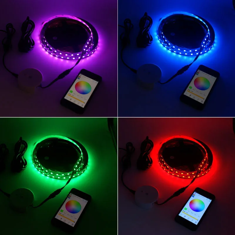 Умный светодиодный контроллер с Bluetooth и приложением RGB + набор светодиодных лент 5