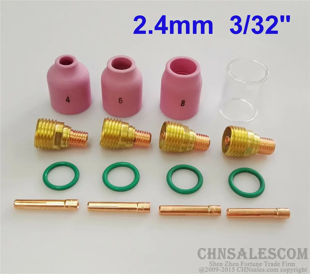 CHNsalescom 16 шт. набор для сварки газовых линз керамических соплов и кружек пирекс
