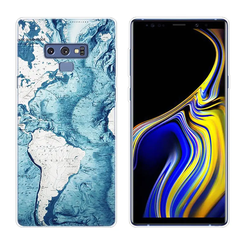 World Map Just Go Silicone Phone Case For Samsung Galaxy A80 A70 A60 A50 A40 A40S A30 A20E A2CORE M40 Note 10 Plus 9 8 5 Fashion