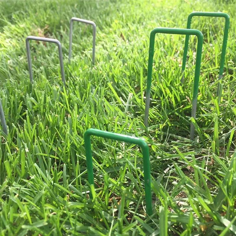 Новый полузеленый искусственный травяной газон U булавки металлические