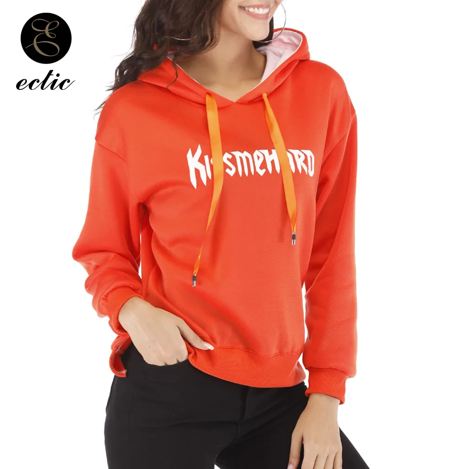 Оранжевый Свитшот Спортивная Кофта Желтый Худи Текст Готичный Буква Принт