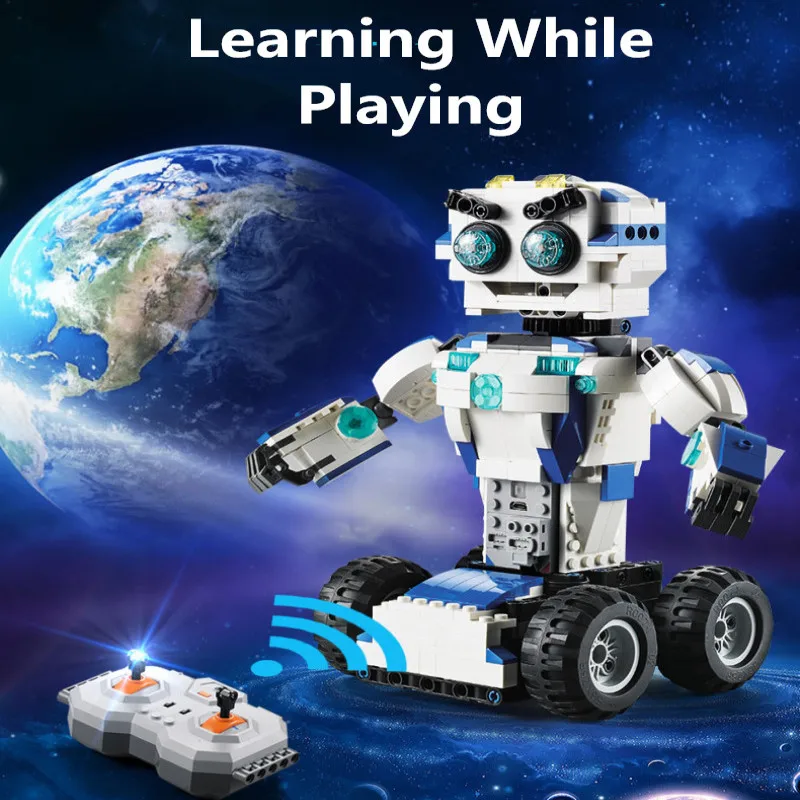 

606pcs DIY assembly toy 2in1 Technic Remote Control RC Transformation Deformation Robot humanoid Toys For Kid Building Block toy