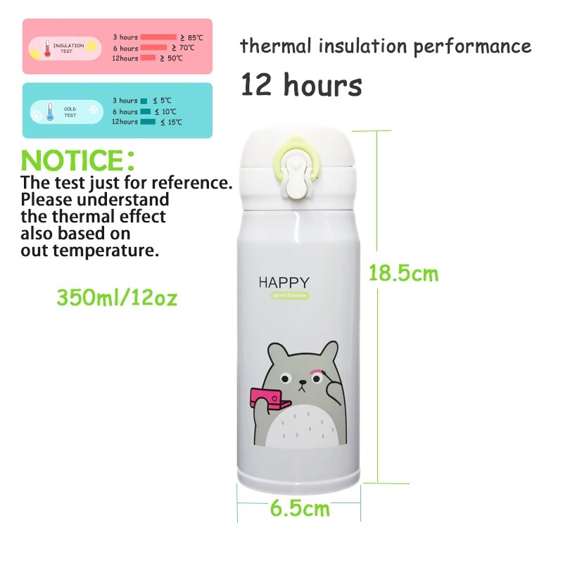 ZIKAI new 350ml Candy cartoon cute Thermocup Stainless Steel Thermos Bottle outdoor travel thermos Thermal coffee mug CT-1 | Дом и сад