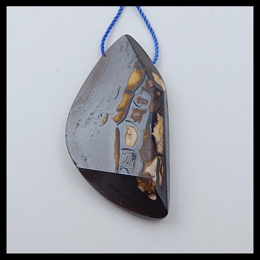 Самородок Boulder Opal Кулон из бисера, подарок Gem настроены, 45x24x8 мм, 14,4 г