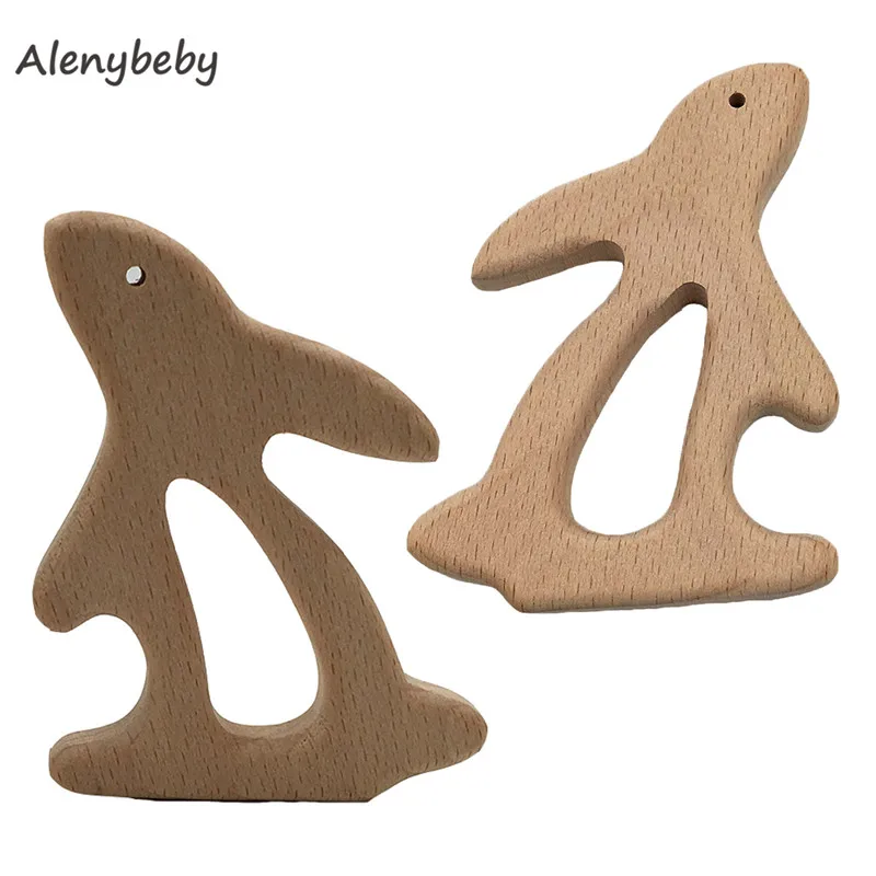 Натуральные неокрашенные деревянные Прорезыватели для зубов малышей игрушки