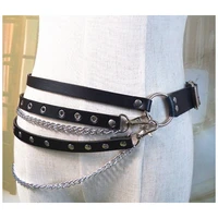 new leather punk harajuku big o ring belt exaggerated big metal ring metal hoop women belt for jeans chain waist belts women