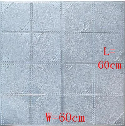 gray 60 by 60cm Самоклеящиеся обои, кожа, мягкий, водонепроницаемый, толстый, трехмерный гостиной ТВ стены-153 - Цвет: gray 60 by 60cm