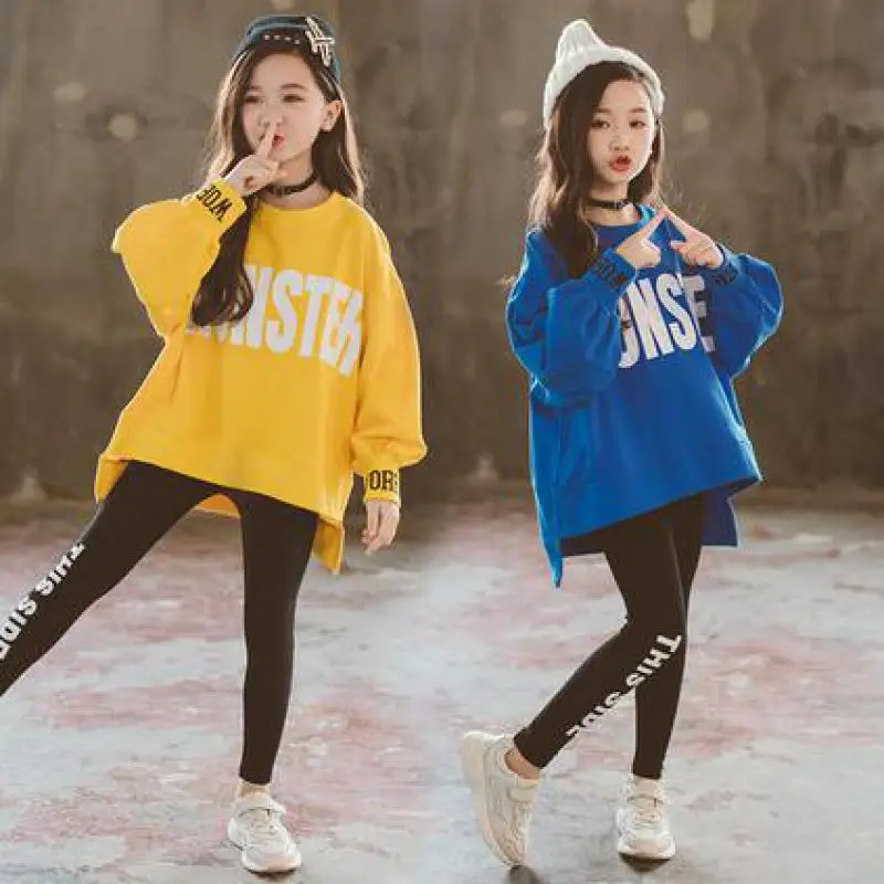 

Kids Sports Suit Girls Clothing Sets Students Cotton Jackets + Pants For Girls 2pcs Teenager 2018 Autumn School Outfits 10 12 14