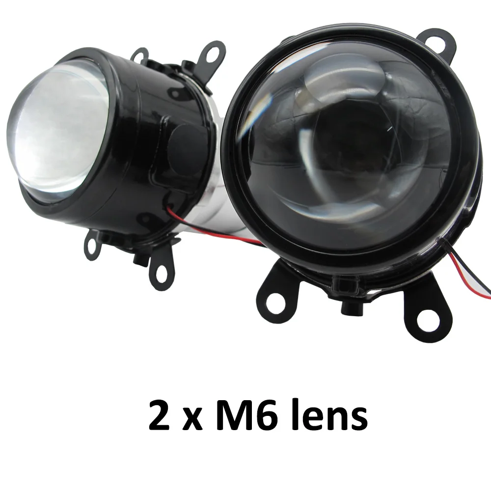 TAOCHIS M6 2,5 дюймовых Биксеноновые HID Автомобильный авто-Стайлинг противотуманных фар линзы прожекторного типа Hi/короче спереди и длиннее сзади) универсальная противотуманная фара автомобиля модернизации H11 лампы - Цвет: without bulbs