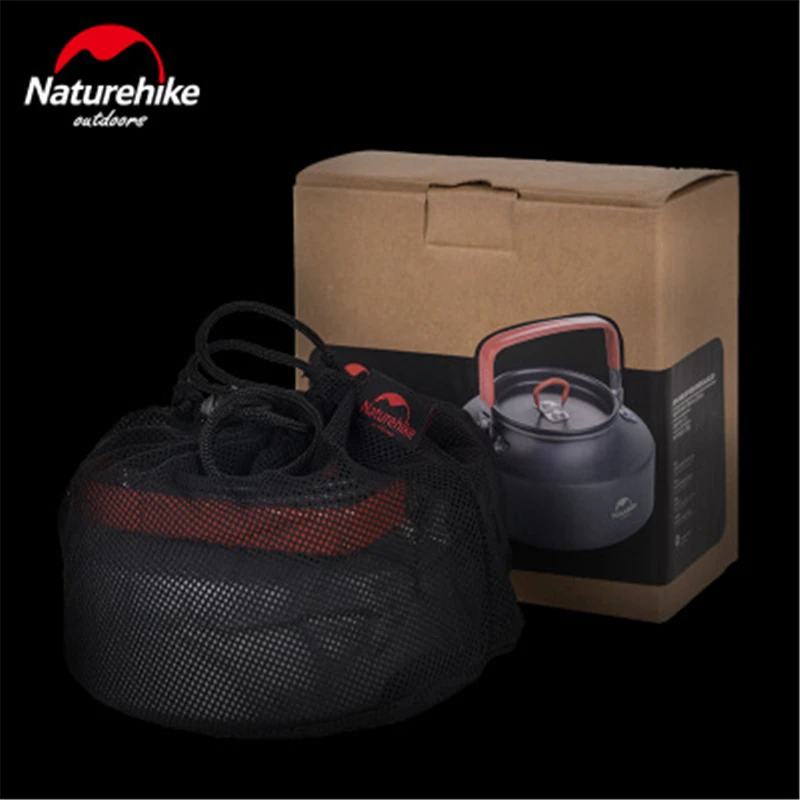 Naturehike 1.1L чайник алюминиевый горшок для воды с сумкой переноски компактный и