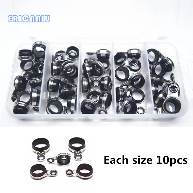 ERICANIU 50-210Pcs Fishing Rod Repair Kit Flared Frame Ceramics Ring Telescopic Surf | Спорт и развлечения