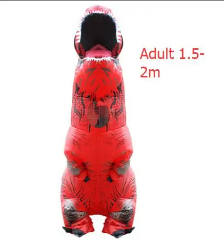 Adult Red T Rex Надувной костюм динозавра для взрослых и детей, костюм T REX, маскарадный костюм, маскарадный костюм на Рождество и Хэллоуин для мужчин и женщин - Цвет: Adult Red T Rex
