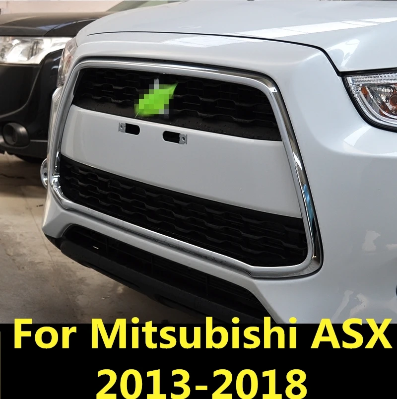 Для Mitsubishi ASX 2013 2018 ABS Хром передний двигатель бампер решетка верхняя Центральная