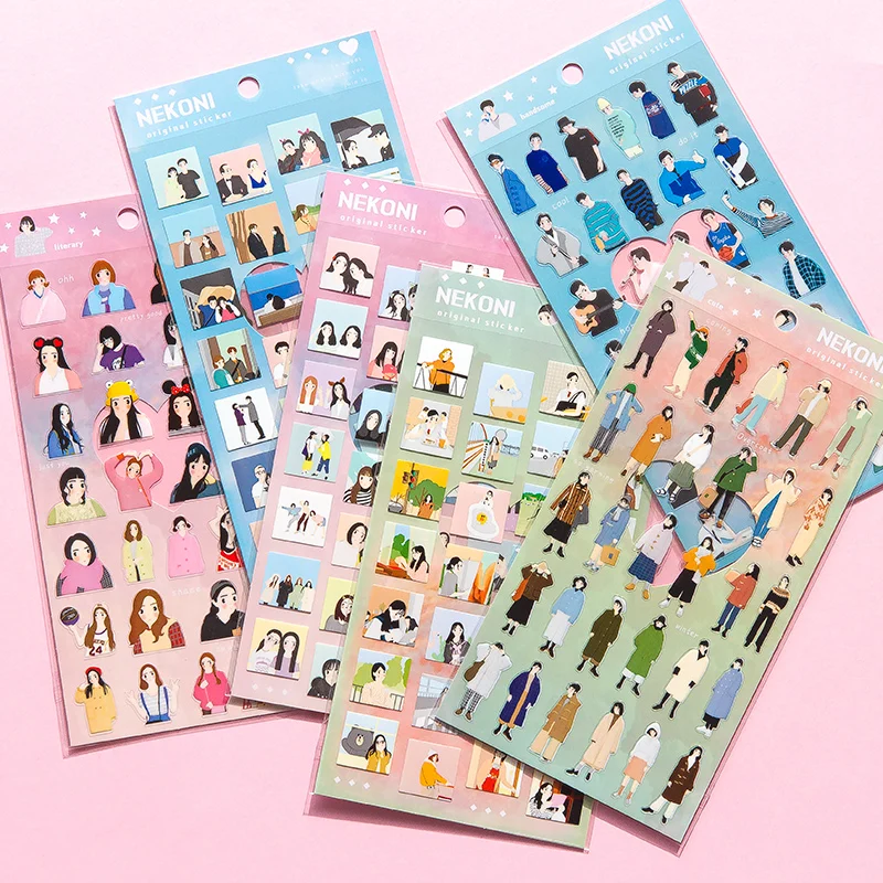 

20sets/1lot Kawaii Stationery Stickers Fashion Girl Diary Planner Decorative Mobile Stickers Scrapbooking DIY Craft Stickers