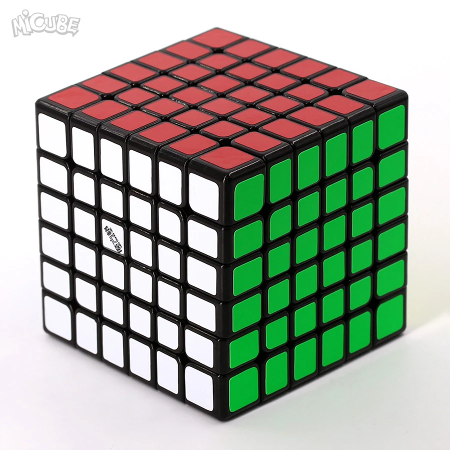 Mofangge Wuhua V1 6 слоев 6x6 куб скоростной черный без наклеек 68 мм пазл для детей
