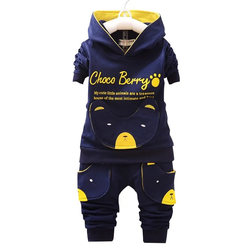 

Children Clothing Sets Hooded Coat + Pants 2pcs Suits Fashion Letter Baby Boy Girl Autumn Clothes Toddler Cotton Sport Tracksuit