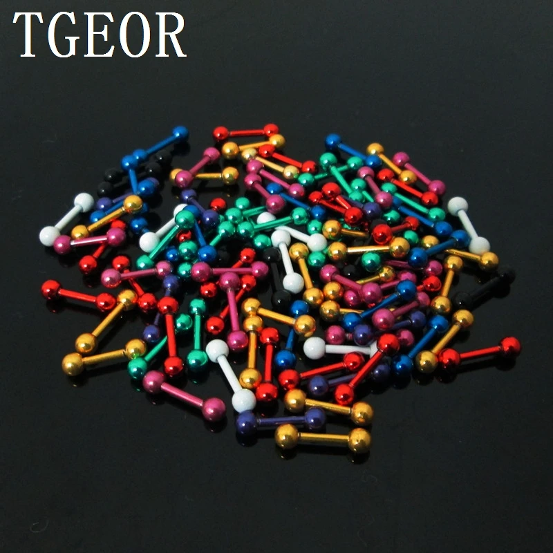 Бесплатная доставка Прямая штанга 16 г трагус пирсинг 100 шт хирургическая