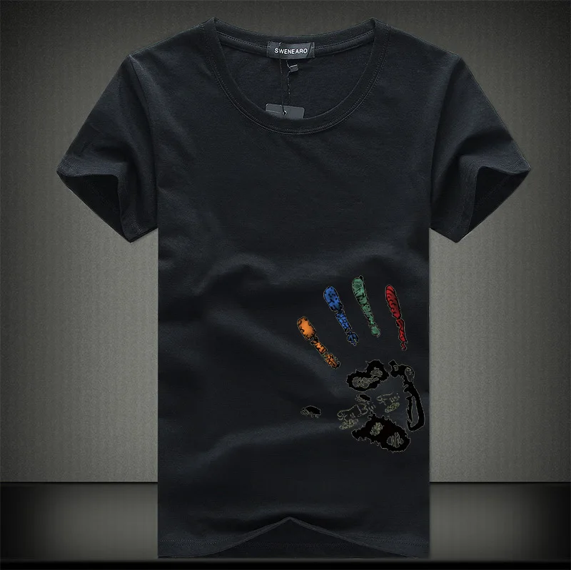 New Mens T Shirts Fashion Summer O-Neck Slim Fit Short Sleeve Shirt Men Mercerized Cotton Brand-Clothing Casual T-Shirt | Мужская одежда