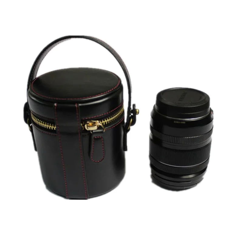 Черная/кофейная кожаная сумка для объектива камеры чехол DSLR Nikon Canon Sony Защитная |