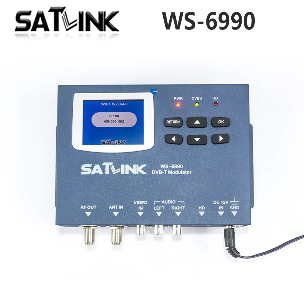 Цифровой искатель Satlink WS6990 6990 модулятор 1 Route DVB T/AV/HD|terrestrial finder|original satlinksatlink dvb-t |