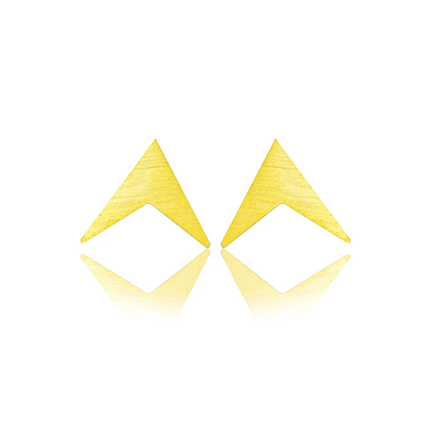 Нержавеющая Сталь Посеребренные геометрический push-обратно серьги для женщины