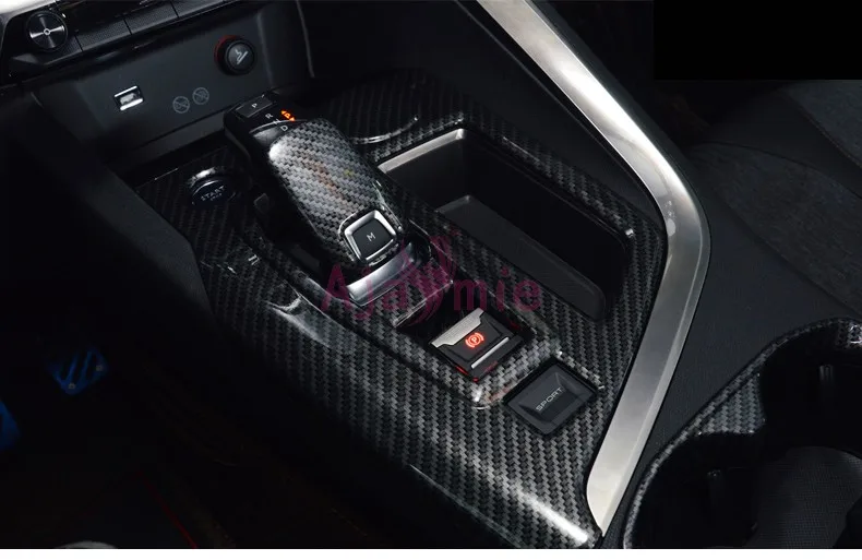 Аксессуары для Peugeot 5008 3008 GT 2017 2018 внутренняя часть из углеродного волокна цветная