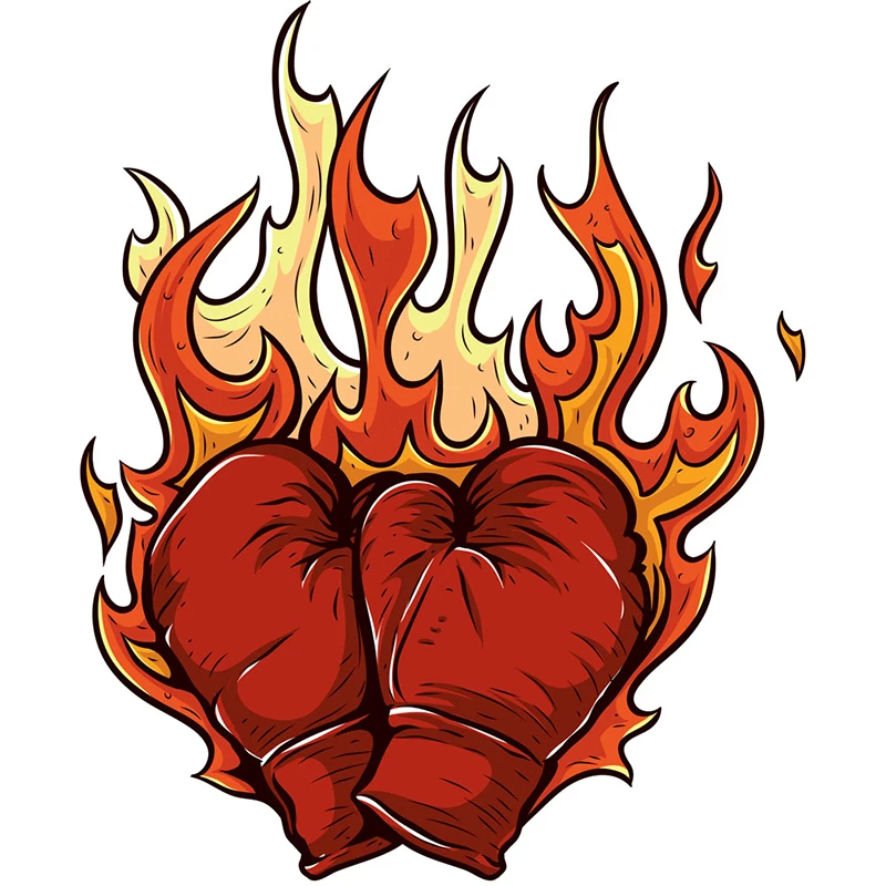 Rylybons стикер для кузова автомобиля animeFlame боксерские перчатки 16*20 см виниловые