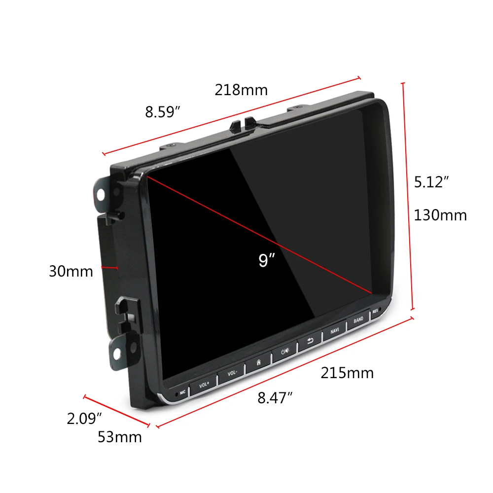 AMPrime 9 &quotAndroid автомобильный Радио gps навигации мультимедийный плеер для Skoda Octavia Golf