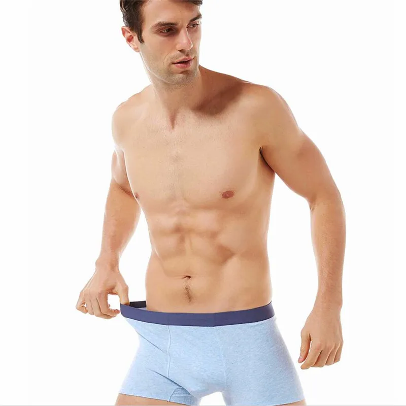 4 шт./упак. трусы Мужское нижнее белье хлопковые боксеры мужские сексуальные