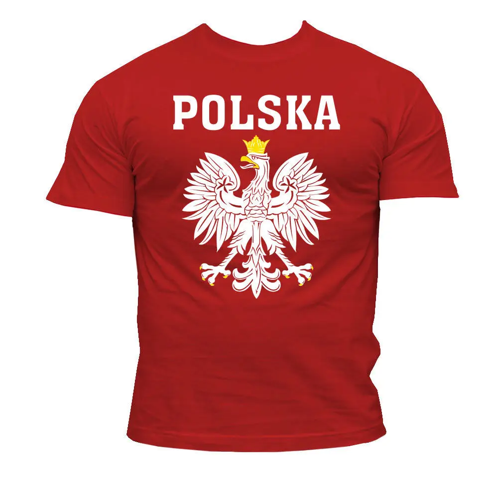 

Top Quality T Shirts Men O Neck T-SHIRT POLSKA-POLAND FOOTBALLER SUPPORTERS - POLAND FANS ! Print Tee Shirts