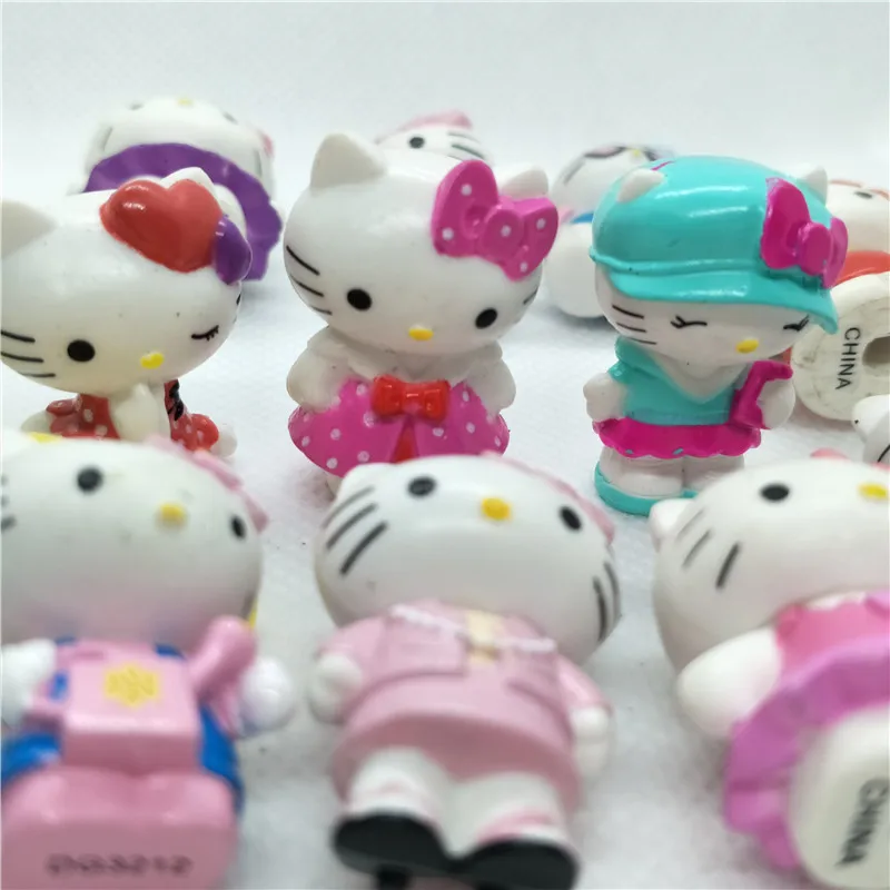 10 шт. аниме котенок ПВХ Фигурки игрушки куклы KT кошка Коллекция Модель для детей