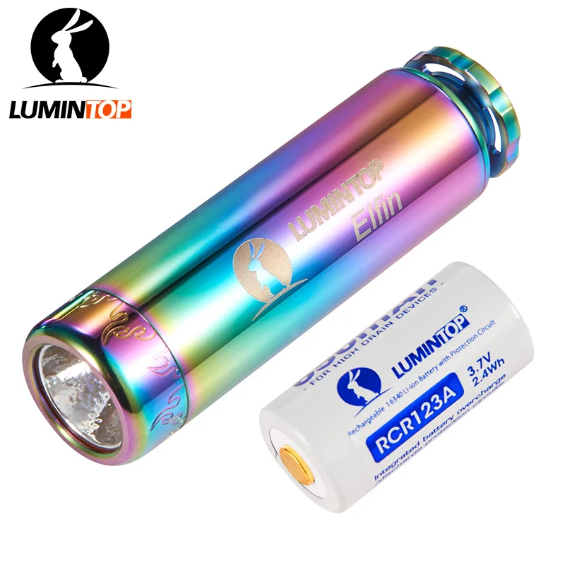 Lumintop мини фонарик elfin + Батарея с Тритием трубки CREE XP l V5 LED Нержавеющая сталь