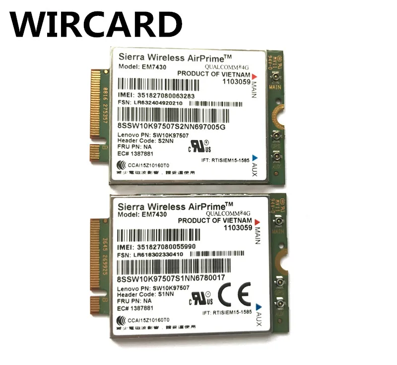 EM7430 FDD/TDD LTE 4G Module WCDMA GNSS  4G Card for Thinkpad X270 X1 Carbon 5th gen(20HQ, 20HR) X1 YOGA X1 Tablet Gen 2