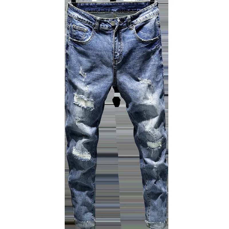 Новинка 2019 джинсовая одежда удобные и Молодежные корейские эластичные мужские