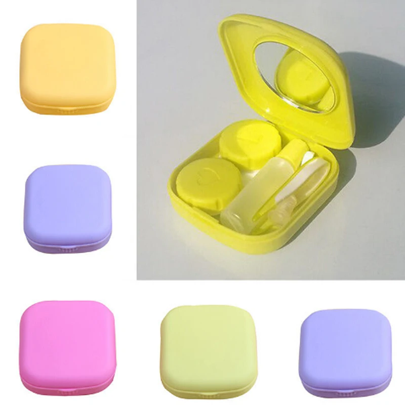 1 pc hot selling Pocket Mini Contact Lens Case Travel Kit Mirror Container High Quality Cute portable H0139 | Дом и сад