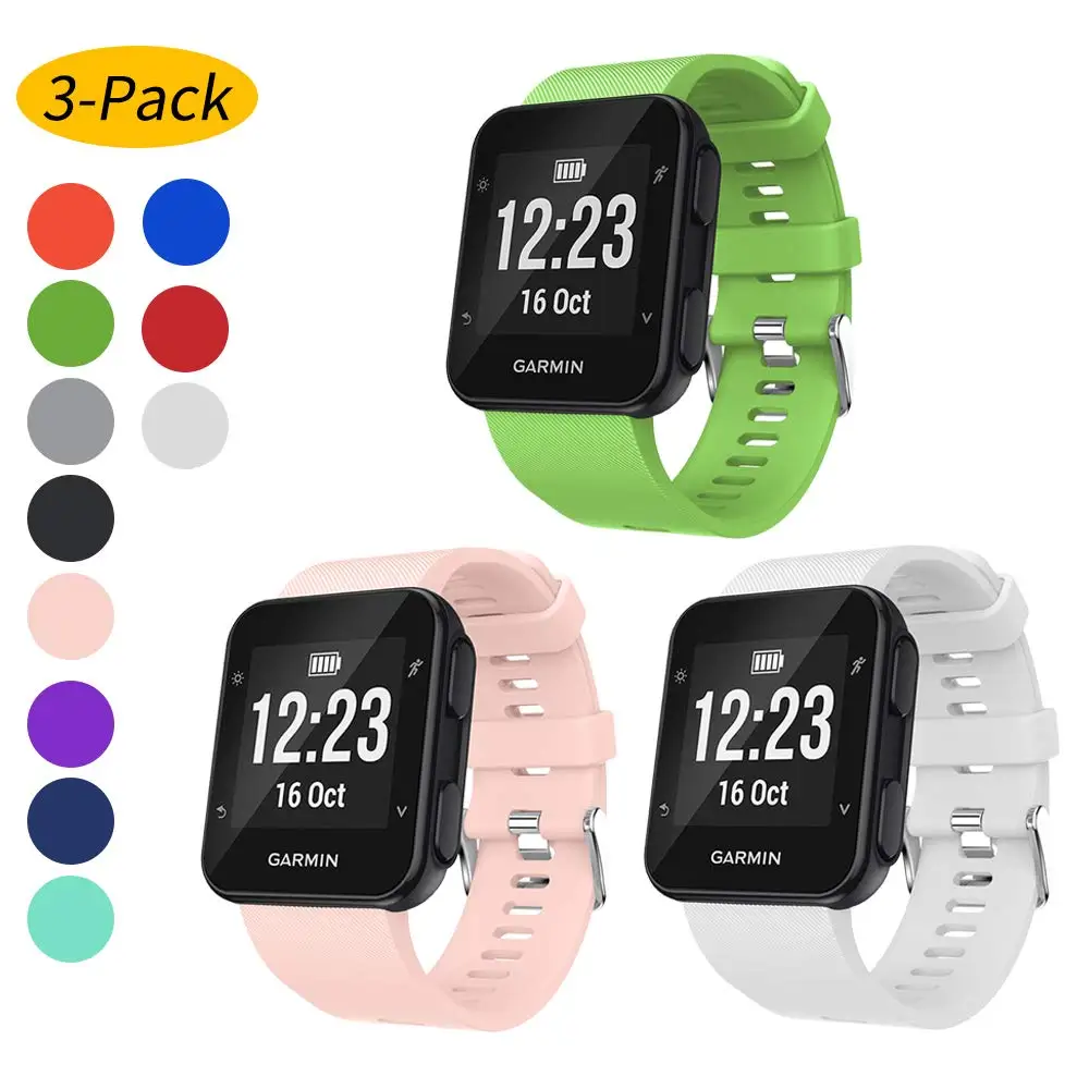 3 pack Ktab ремешок для часов Garmin Forerunner 35 мягкий силиконовый сменный ремешок для часов совместимый Garmin Forerunner 35 полос - Цвет: 3 pack