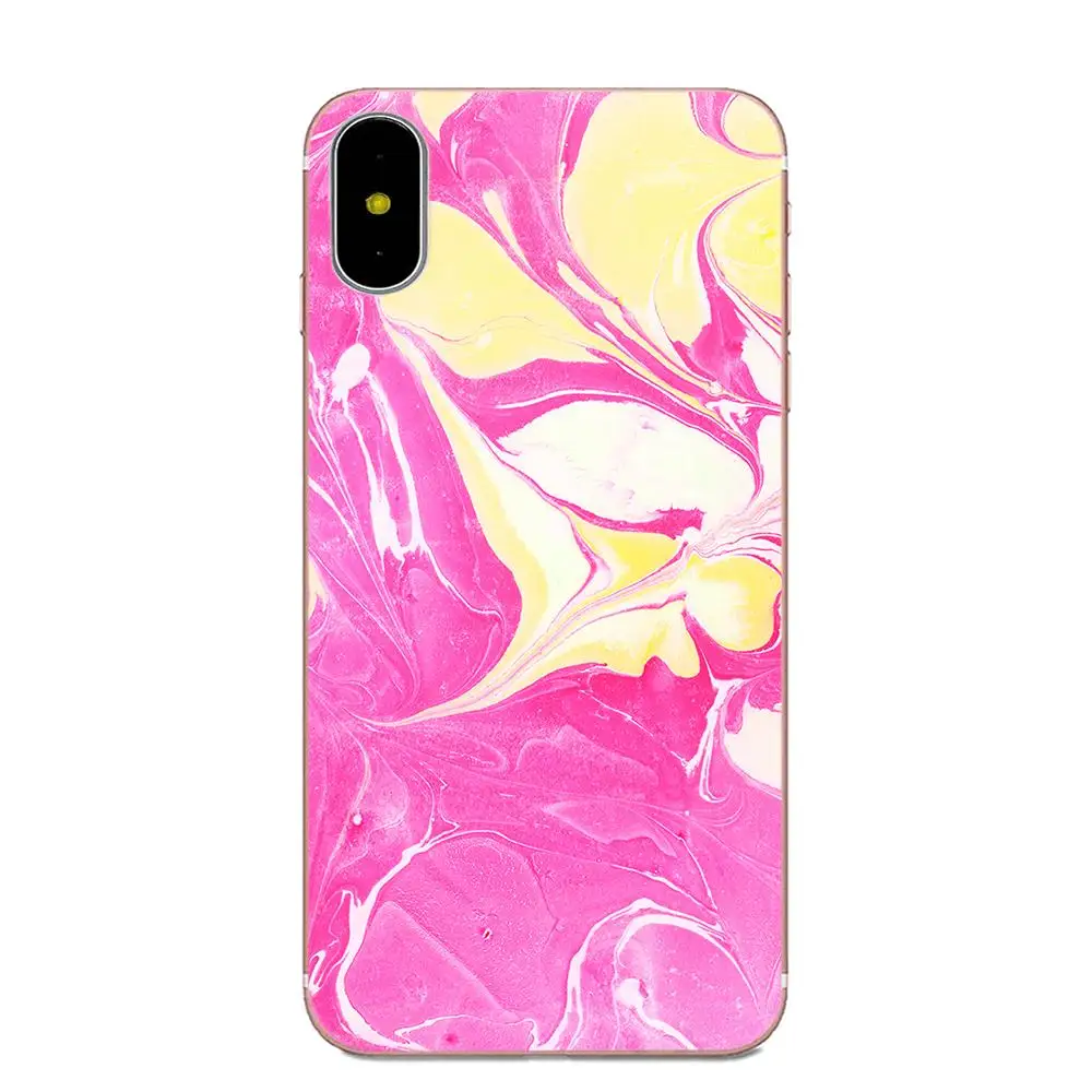 Тонкий силиконовый чехол розового цвета и aqua Marble для Xiaomi Redmi Note 2 3S 4 4A 4X 5 5A 6 6A Pro Plus |