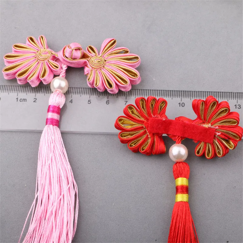 diy children's gril hair accessories handmade girls Hanfu head flower hairpin clothing ornament headwear garment button sticker |