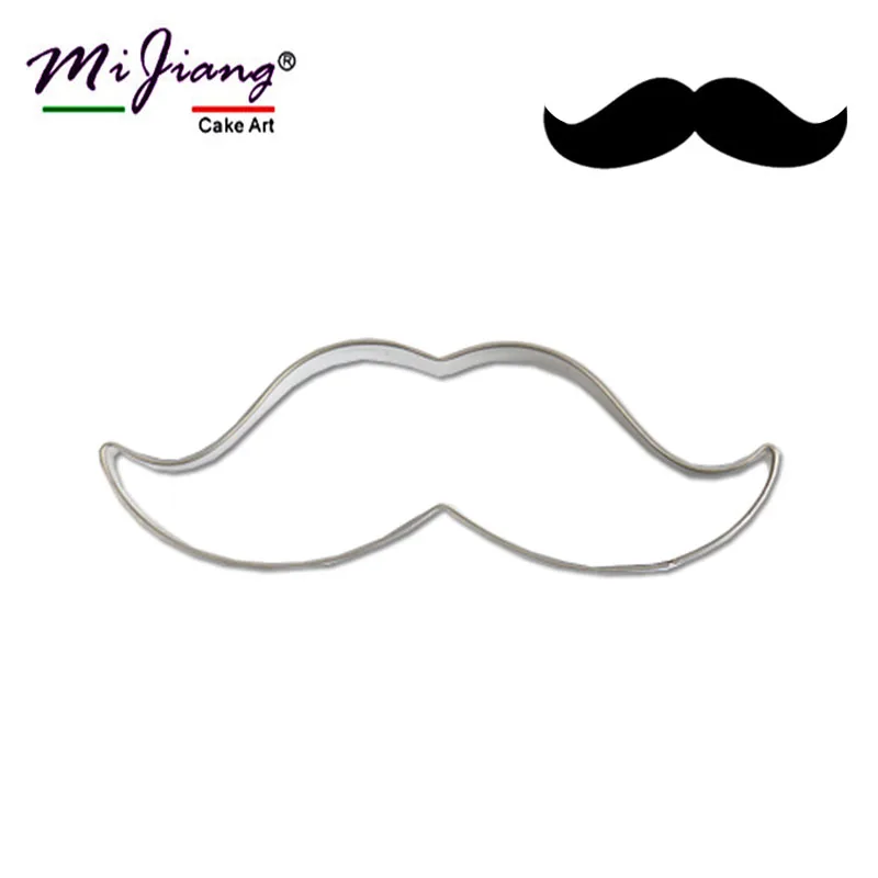 Милые усы борода печенье резак для печенья слайсер из нержавеющей стали форма