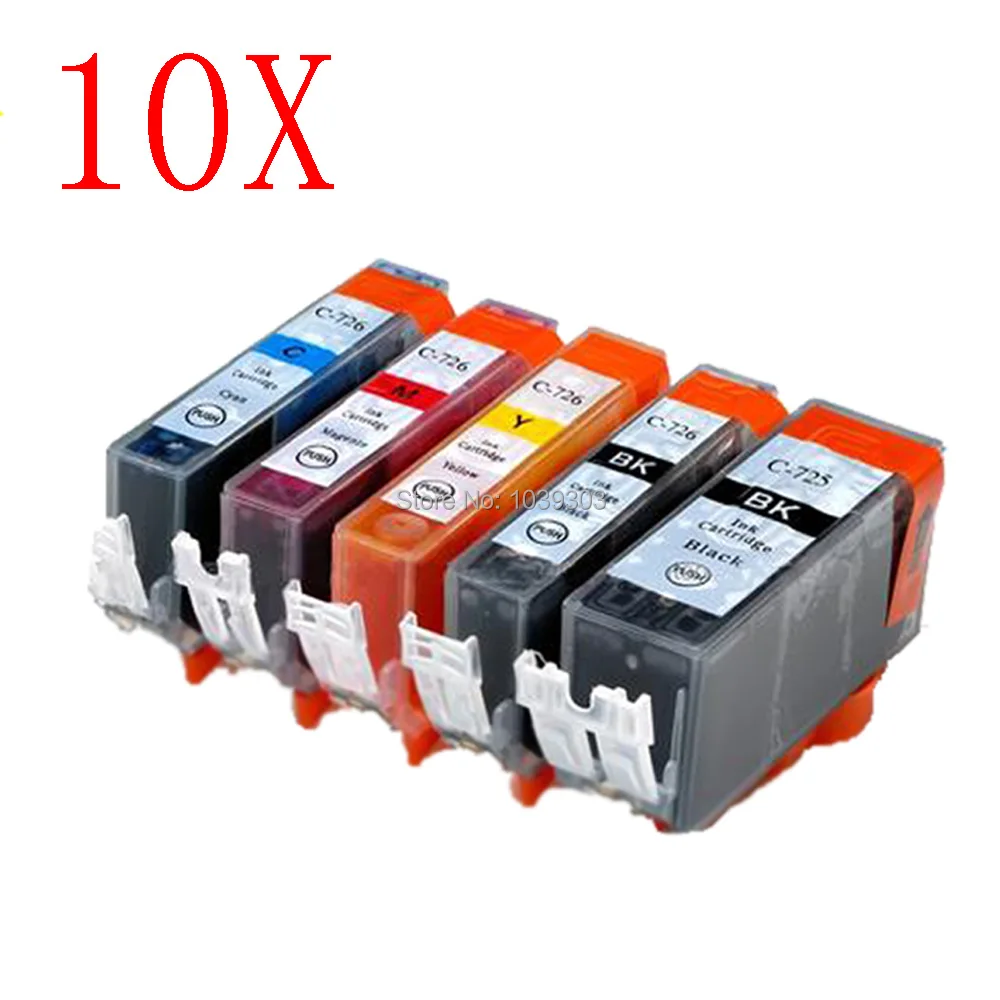 

10x Compatible PGI-725 CLI 726 ink cartridge For Canon IP4870 IP4970 IX6560 MG5170 MG5270 MG5370 MG6170 MG6270 MG8170 MG8270 MX