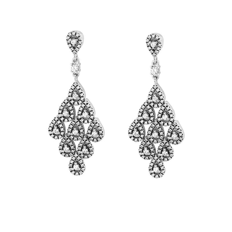 Женские серьги из серебра 925 пробы с каскадом|stud earrings|earrings for womenearrings silver |