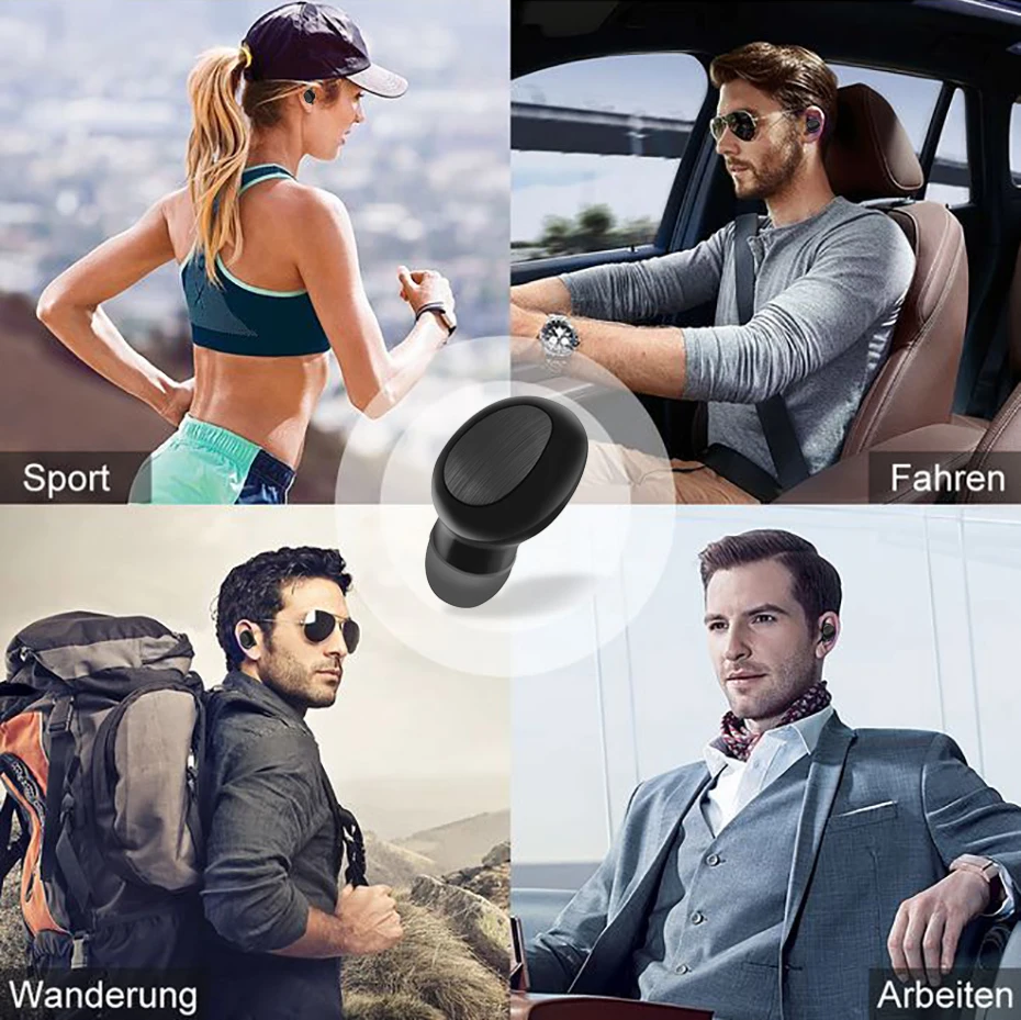 Мини Двойные V5.0 беспроводные наушники Bluetooth 3D стерео звук двойной микрофон с