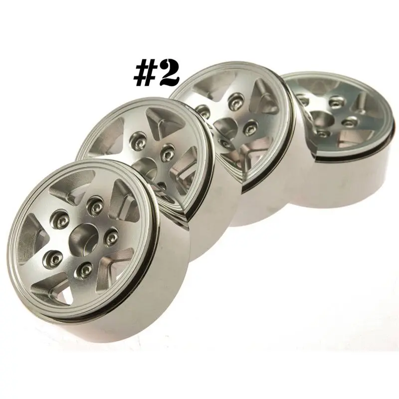 4 Style 4Pcs/lot 1/10 RC Car 1.9&quot Beadlock Heavy Duty Alloy Crawler Wheel Rims For SCX10 CC01 F350 D90 90034 90035 Wraith | Игрушки и
